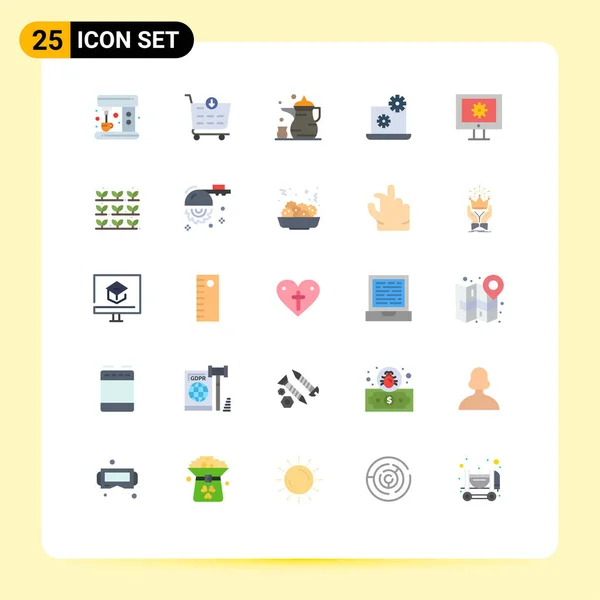 Stock Vector Icon Pack Mit Linienzeichen Und Symbolen Für Web — Stockvektor