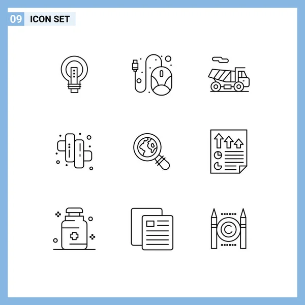 Universal Icon Symbols Group Modern Outlines Ecommerce Candy Line Camping — Vetor de Stock