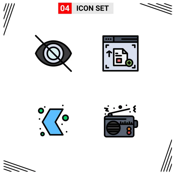 Creative Icons Modern Signs Sysymbols Disable Multimedia Interface Arrow Radio — Archivo Imágenes Vectoriales