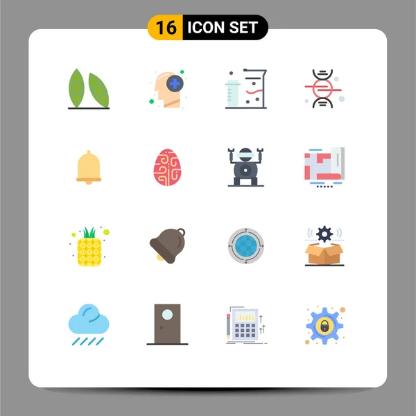 Universal Icon Symbols Group Modern Flat Colors Medical Bone Mind — Stockový vektor