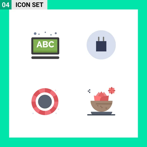 Thematic Vector Flat Icons Editable Sysymbols Abc Process School Symbols — Archivo Imágenes Vectoriales