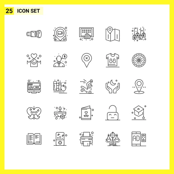 Creative Icons Modern Signs Symbols Directions Map Pin Tablet Mobile — Stock Vector