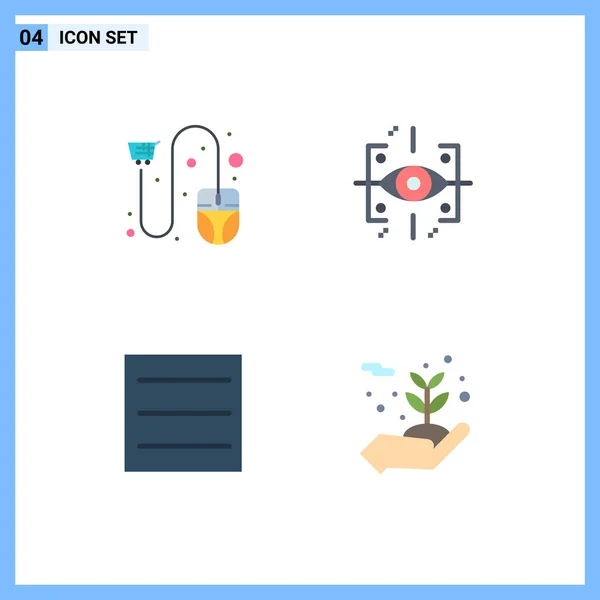 Creative Icons Modern Signs Sysymbols Cart Hamburger Mouse Engineering Energy — Vector de stock