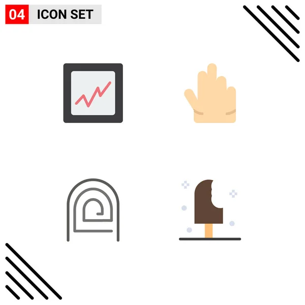 Pack Modern Flat Icons Signs Symbols Web Print Media Analytics — Stock Vector