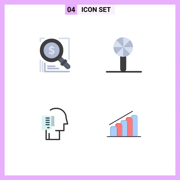 Mobile Interface Flat Icon Set Pictograms Search Toy Business Baby — Vector de stock