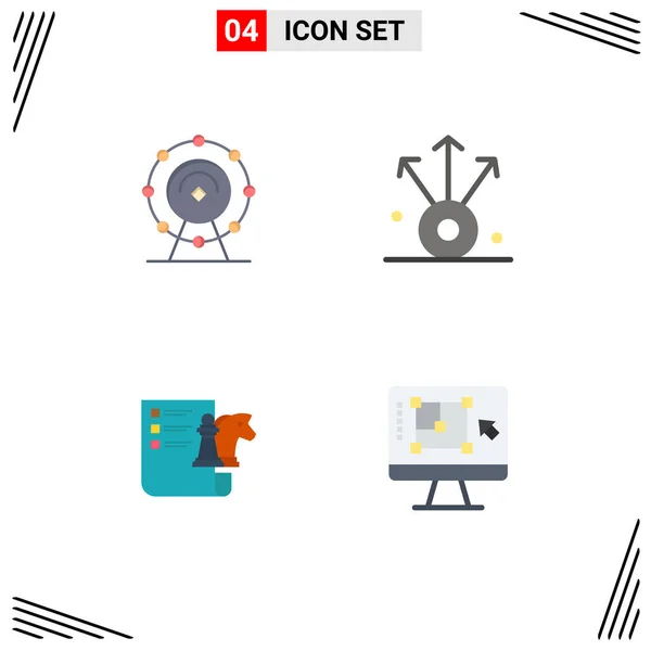 User Interface Pack Basic Flat Icons Browser Strategy Hotel Share — Vector de stock