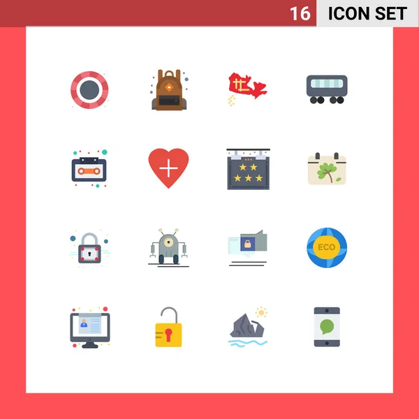 Universal Icon Symbols Group Modern Flat Colors Heart Shape Tape — Stockový vektor