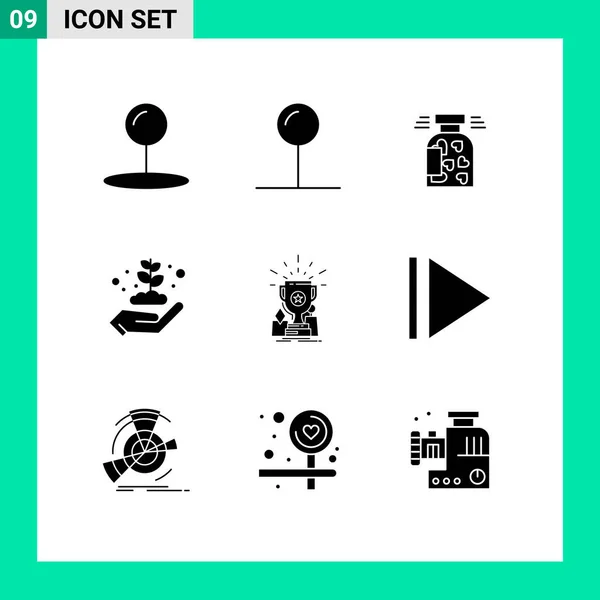 Stock Vector Icon Pack Line Segni Simboli Gioco Premio Giorno — Vettoriale Stock