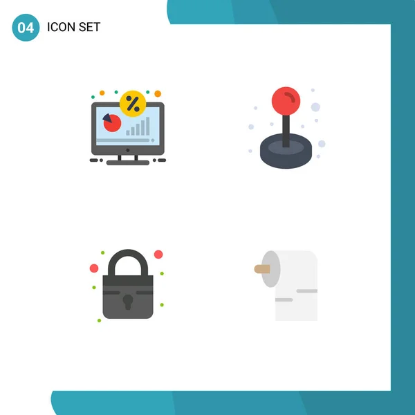 Groep Van Modern Flat Icons Set Voor Korting Gesloten Percentage — Stockvector