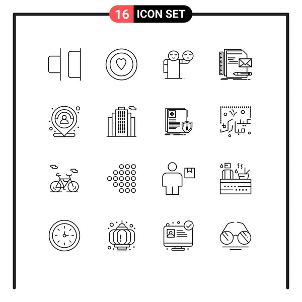 Icône Vectorielle Stock Paquet Signes Symboles Ligne Pour Carte Client — Image vectorielle