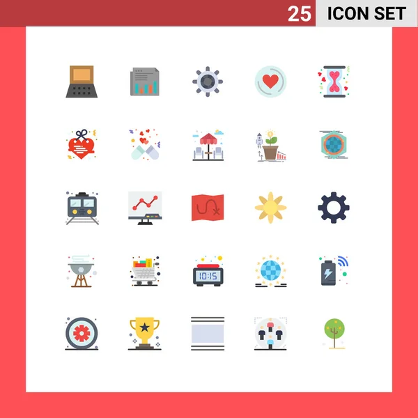 Universal Icon Symbols Group Modern Flat Colors Donation Love Paper — Vetor de Stock