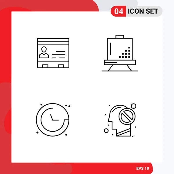 Set Icone Moderne Simboli Segni Design Contatti Telefono Vernice Elementi — Vettoriale Stock