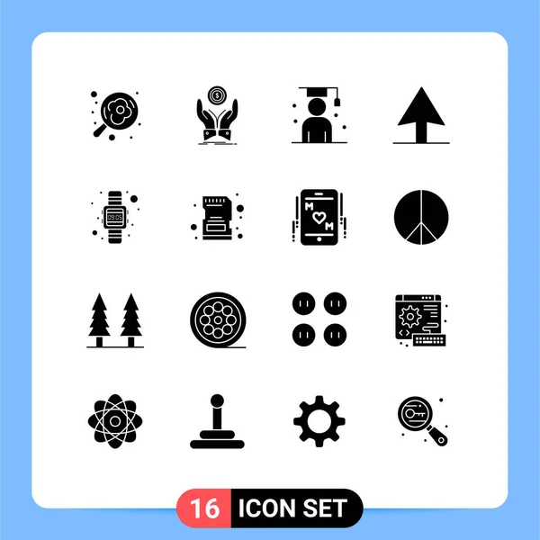 Kreativní Ikony Moderní Značky Symboly Hodinek Digitálních Příjmových Kurzorových Učených — Stockový vektor