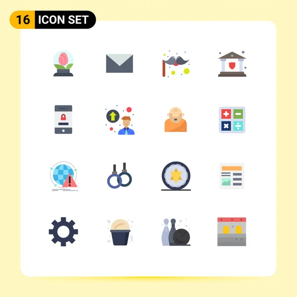 Creative Icons Modern Jelek Szimbólumok Biztonság Zárt Karnevál Pajzs Biztosítás — Stock Vector