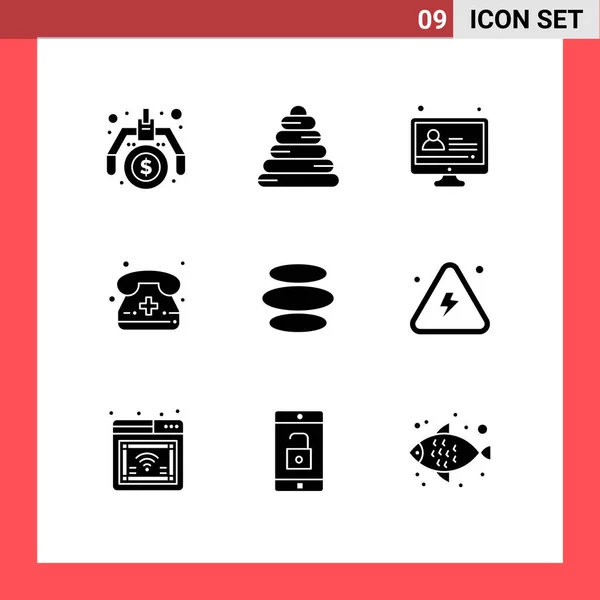 Universal Icon Symbols Group Modern Solid Glyphs Crypto Currency Coin — Vetor de Stock