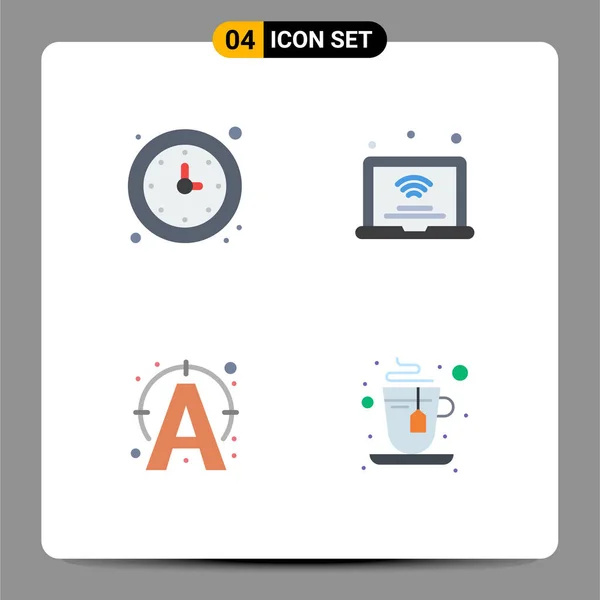 Flat Icon Concepto Para Websites Mobile Apps Reloj Wifi Temporizador — Vector de stock