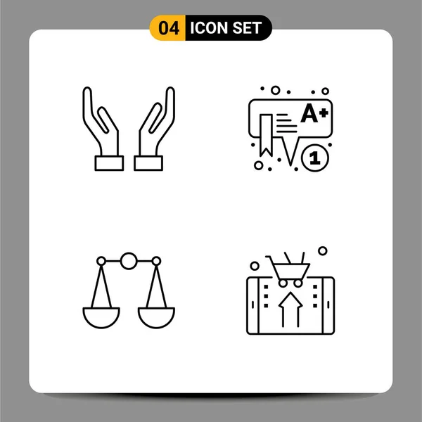 Universal Icon Symbols Group Modern Filledline Flat Colors Care Scale — Vector de stoc