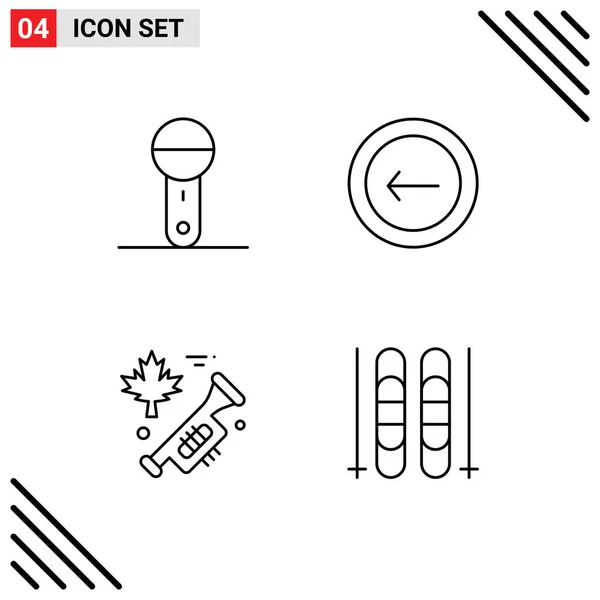 Creative Icons Modern Signs Symbols Devices Canada Products Back Laud — Stock Vector