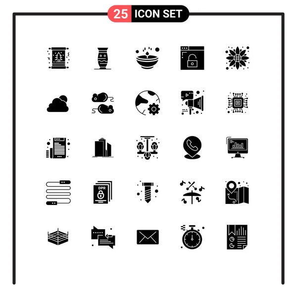 Stock Vector Icon Pack Van Line Signs Symbolen Voor Internet — Stockvector