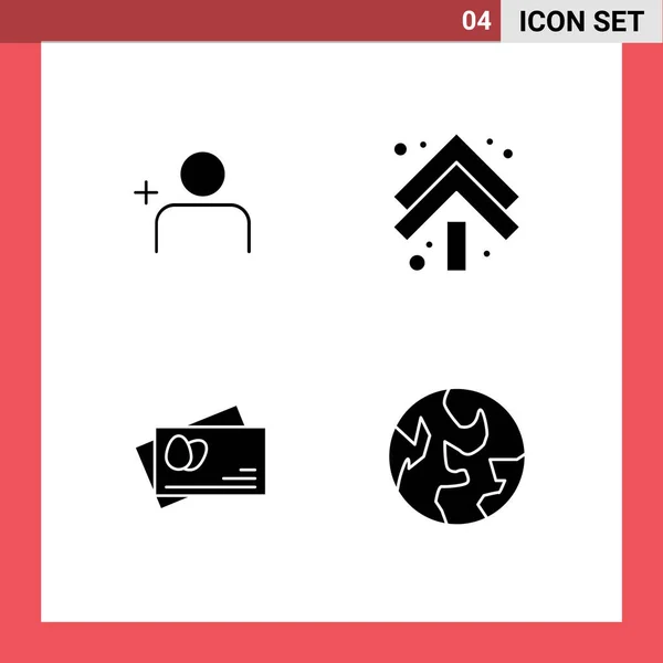 Pack Creative Solid Glyphs Discover People Easter Arrow Double Planet — Archivo Imágenes Vectoriales