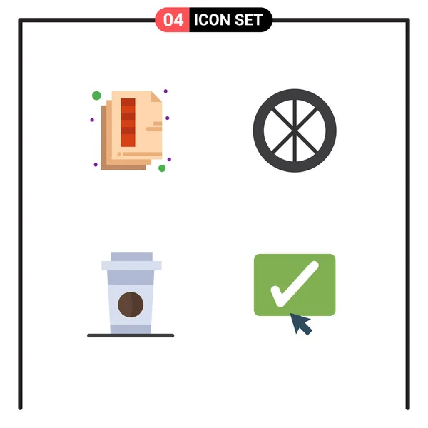 Flat Icon Concept Websites Mobile Apps Document Window Print Door — Stock Vector