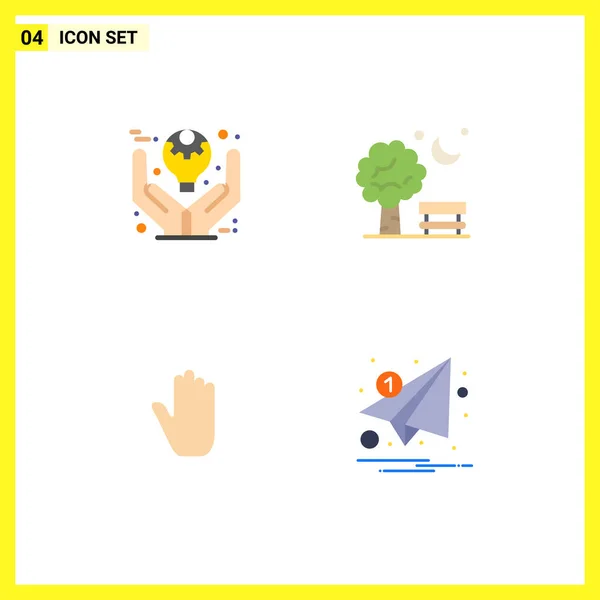 Set Commercial Flat Icons Pack Business Baloon Product Chair Gestures — Stock Vector