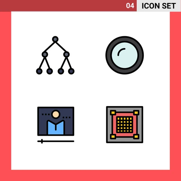 Stock Vector Icon Pack Líneas Señalización Símbolos Para Acoplamiento Visualización — Archivo Imágenes Vectoriales