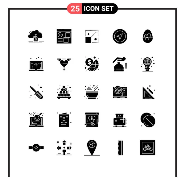 Set Modern Icons Symbols Signs Pin Map Develop Location Design — Stock Vector