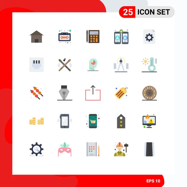 Interface Usuário Flat Color Pack Modern Signs Symbols Web Design —  Vetores de Stock