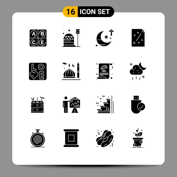 Universal Icon Symbols Group Modern Solid Glyphen Sign Project Religion — Stockvektor