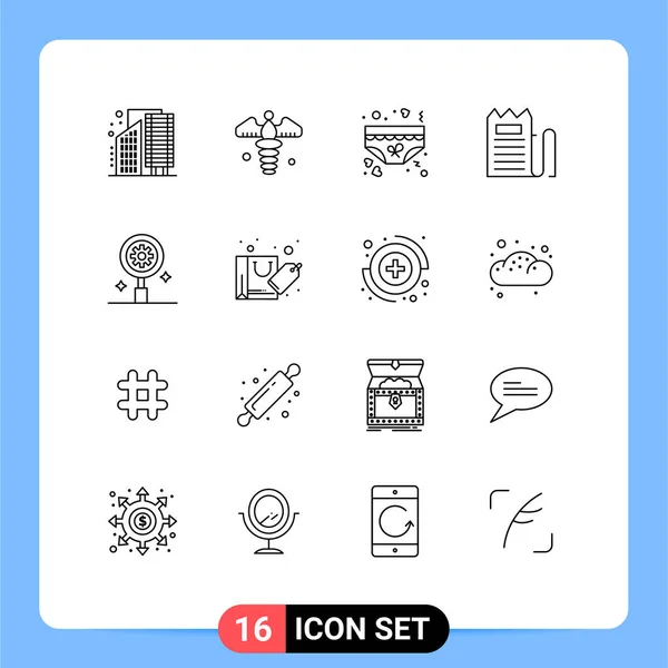 Creative Icons Modern Signs Sysymbols Payment Commerce Pharmacy Checkout Underwear — Vector de stock