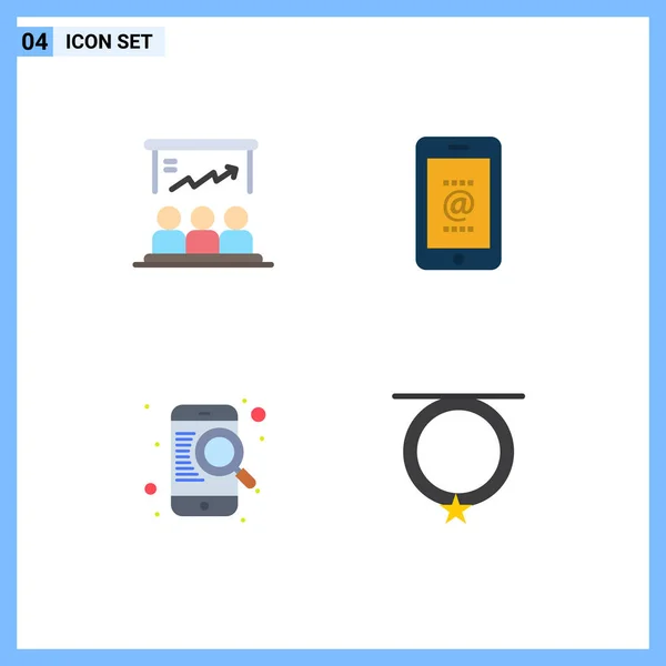 Universal Flat Icons Set Web Mobile Applications Presentation Find Team — Stock Vector