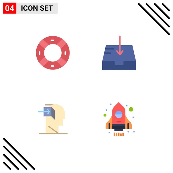 Universal Flat Icons Set Für Web Und Mobile Anwendungen Helfen — Stockvektor