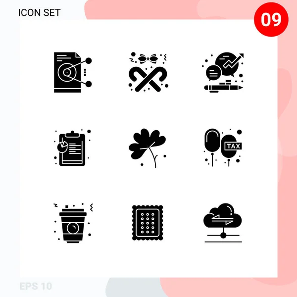 Stock Vector Icon Pack Line Signs Symbols Data Analysis Christmas — Stock Vector