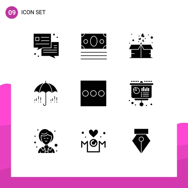 Conjunto Icones Modernos Símbolos Sinais Para Negócios Lista Presente Primavera — Vetor de Stock