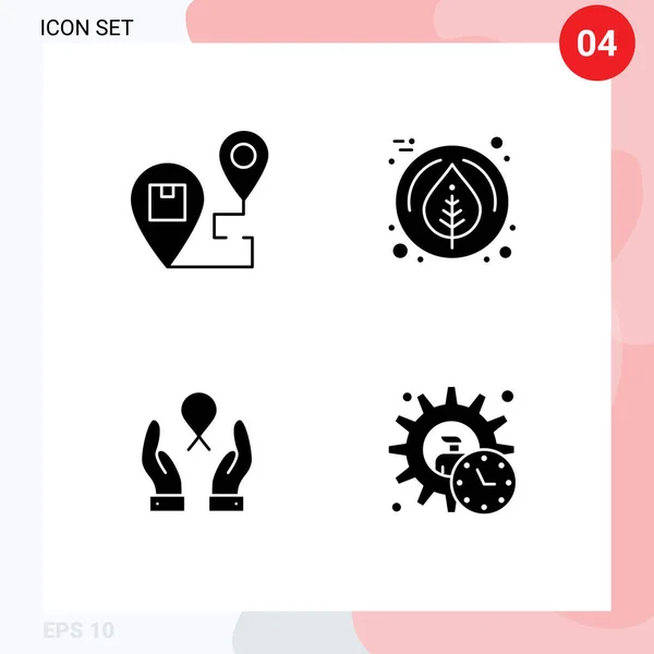 Stock Vector Icon Pack Line Signs Symbols Deliver Breast Cancer — 스톡 벡터