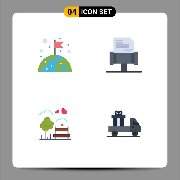 Universal Icon Symbolen Groep Van Modern Flat Iconen Van Aarde — Stockvector