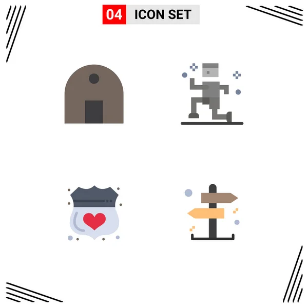 Universal Flat Icons Set Web Mobile Applications Building Medical Mosque — Vetor de Stock