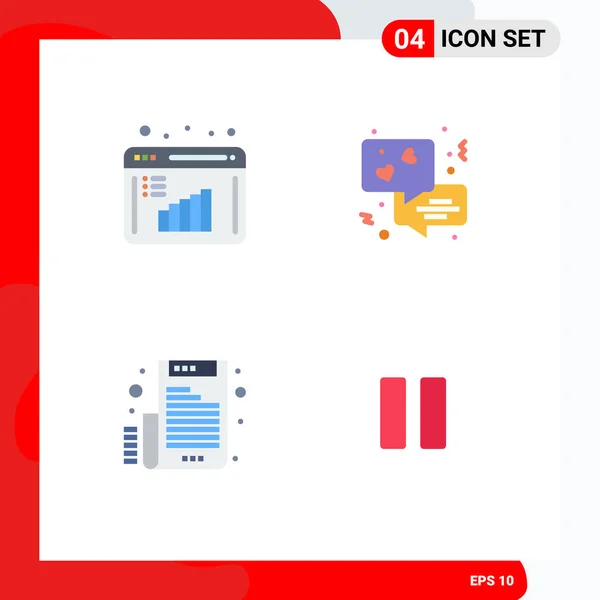 Creative Icons Modern Signs Business Report File Data Evaluation Love — стоковый вектор