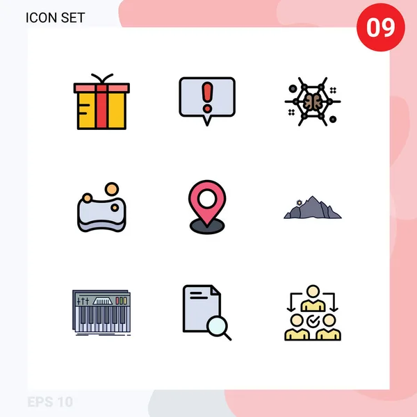 Creative Icons Modern Signs Sysymbols Marker Location Connect Sponge Cleaning — Vector de stock