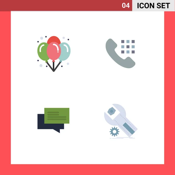 Stock Vector Icon Pack Znaki Symbole Linii Balonów Kodów Kreskowych — Wektor stockowy