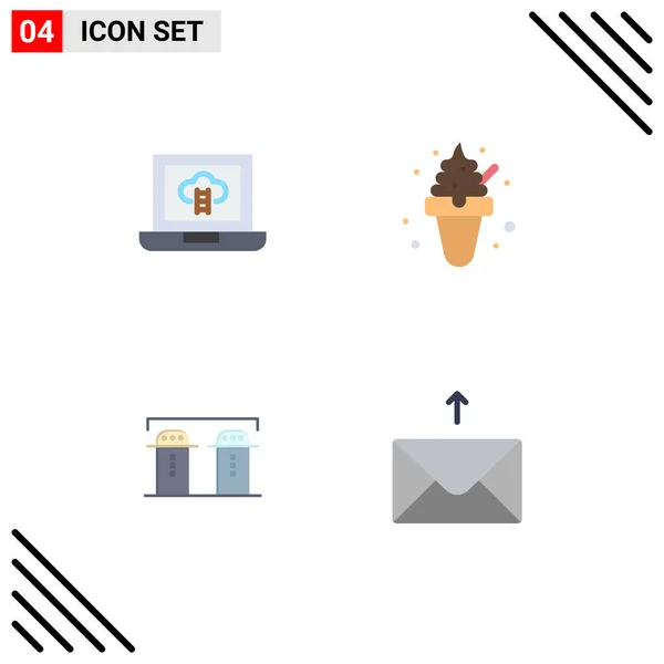Universal Flat Icons Set Für Web Und Mobile Anwendungen Errungenschaften — Stockvektor