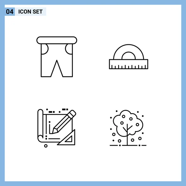 Mobile Interface Line Set Pictograms Beach Tools Swimming Drawing Blue — Archivo Imágenes Vectoriales