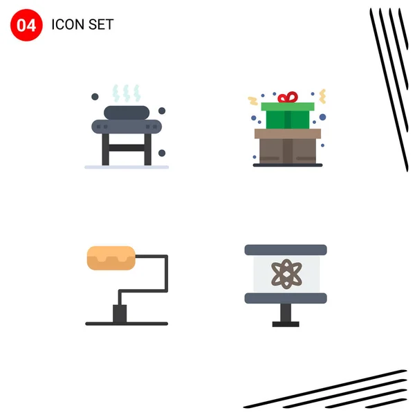 Universal Icon Symbols Group Modern Flat Icons Bed Atom Spa —  Vetores de Stock