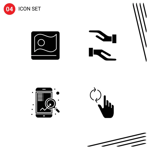 Creative Icons Современные Знаки Символы Стиля Поиск Фала Руки Палец — стоковый вектор