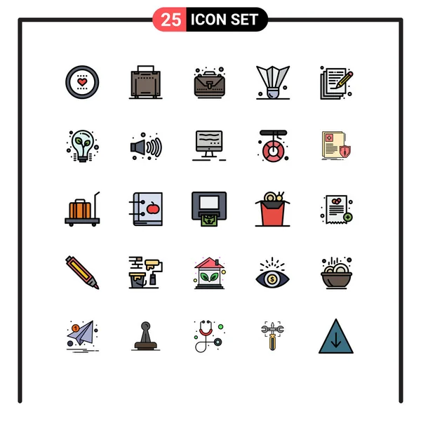 Universal Icon Symbols Group Modern Filled Line Flat Colors Poetry —  Vetores de Stock