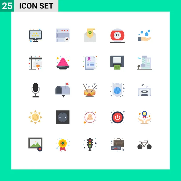 Universal Icon Symbols Group Modern Flat Colors Sports Game Equipment — Stockvektor