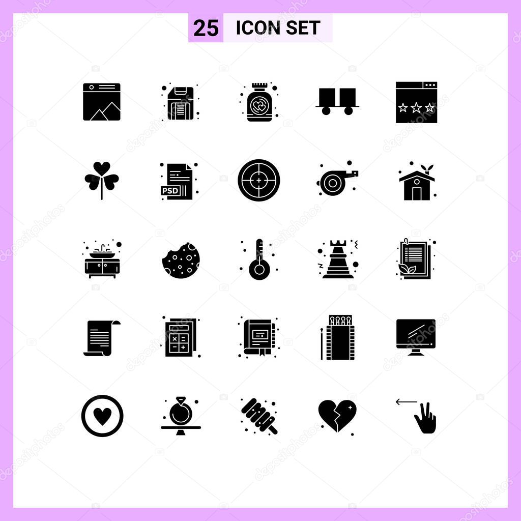 Modern Set Of 25 Solid Glyphs And Symbols Such As Engine Forklift Truck Bottle Forklift Caterpillar Vehicles Editable Vector Design Elements Premium Vector In Adobe Illustrator Ai Ai Format