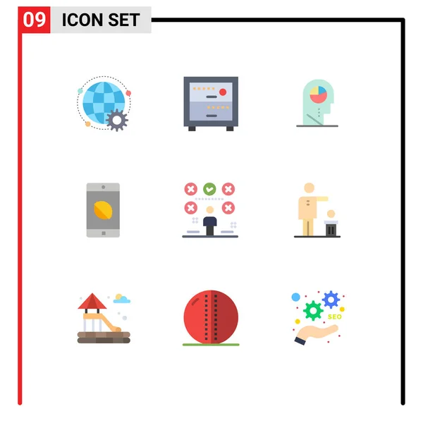Set Van Moderne Pictogrammen Symbolen Voor Mens Checklist Menselijke Mobiele — Stockvector
