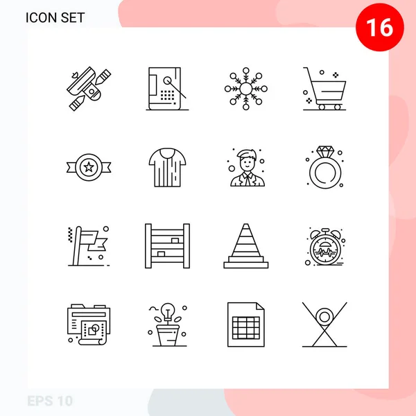 Stock Vector Icon Pack Line Signs Symbols Award Commerce Development — 图库矢量图片